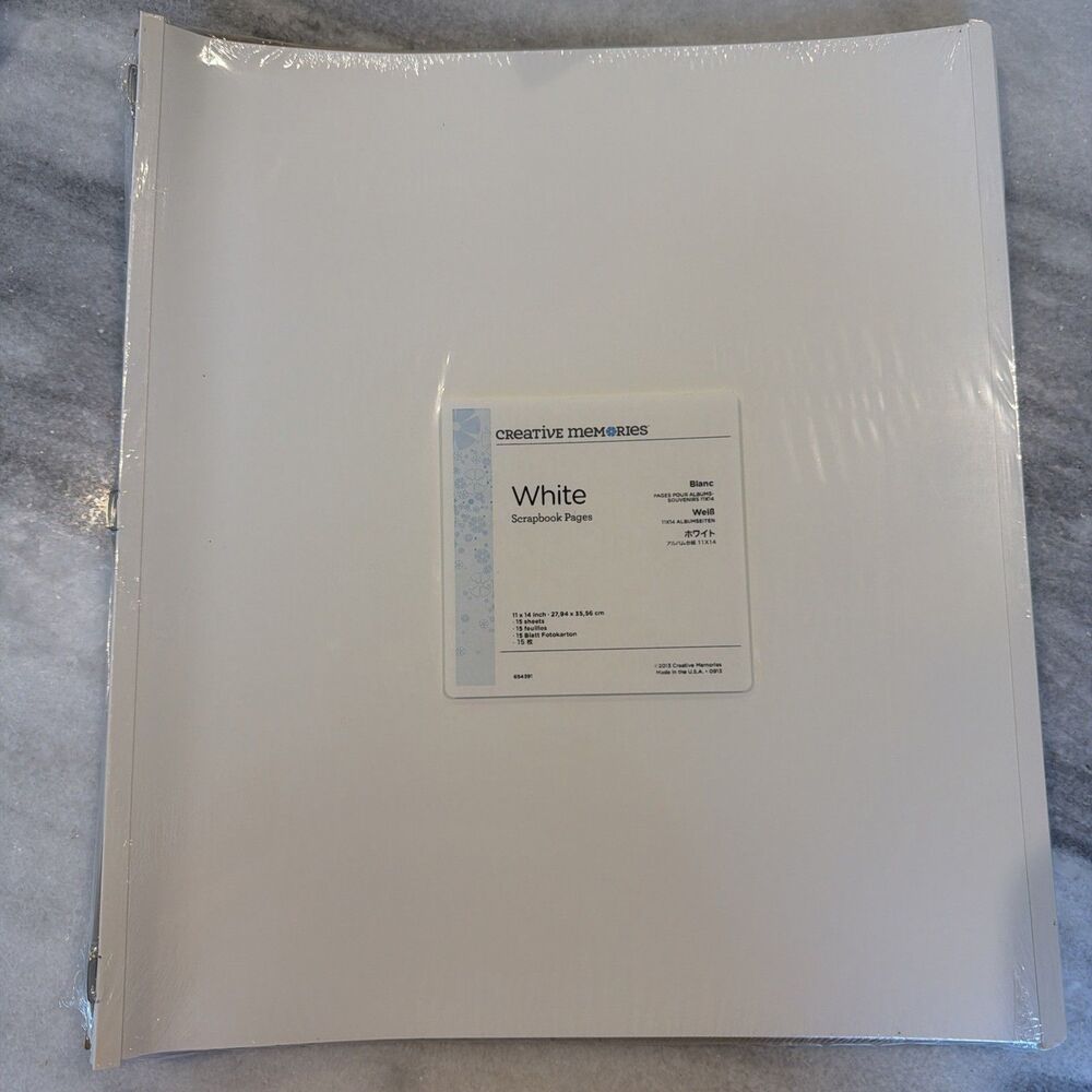 Creative Memories 11 x 14 White Pages Scrapbook 15 Refill New Sealed 2013